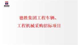 德勝集團工程車輛、工程機械采購招標項目