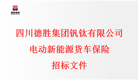 四川德勝集團(tuán)釩鈦有限公司電動新能源貨車保險招標(biāo)文件