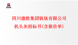 四川德勝集團釩鈦有限公司布袋灰招標書（含報價單）